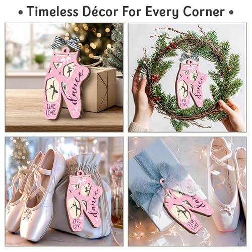 Ballet Ornament 2025 - Ballet Christmas Ornaments, Ballerina Gifts for Teen Girls, Women, Dancers, Wooden Dance Christmas Ornament for Ballerina Lovers, Dancers, Teachers - Xmas Tree Hanging Decor thumbnail 6