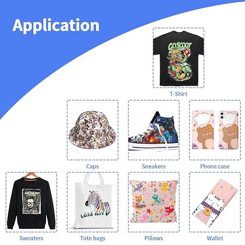 GOZYE Premium DTF Transfer Film - 50 Sheets A4 Matte PET Heat Transfer Paper for Direct-to-Film Printing on T-Shirts Textile- Size: A4 (8.3" x 11.7") thumbnail 7