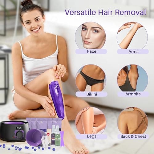 BLITZWAX Brazilian and Bikini Waxing Kit for Women, Hard Wax Warmer for Face, Legs and Body, At Home Hair Removal Kit, Beginner Friendly, Fast Heating, 51 Accessories, 6 Types Wax Bean Formula thumbnail 4