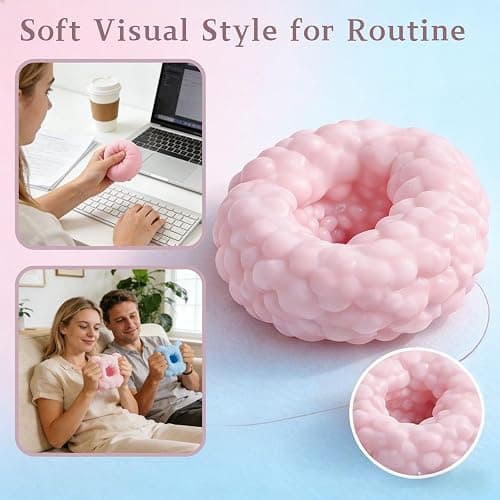 2 Pcs Crunchy Noisy Stress Balls, Ice Skin Crunchy Squishy Balls, Soft Moldable Squeeze Balls for Home Office or Travel for Adults thumbnail 5