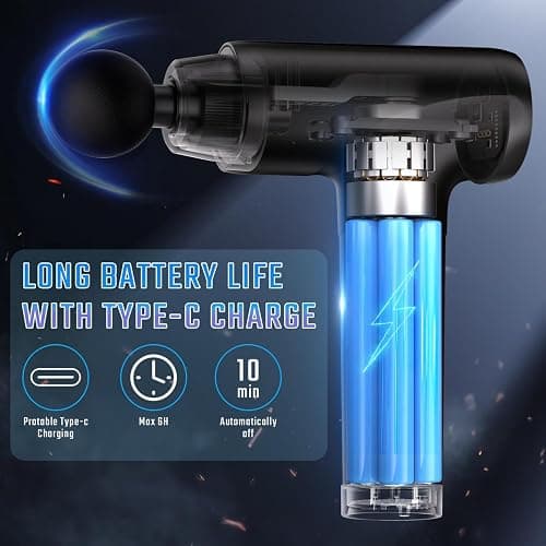 cotsoco Massage Gun Deep Tissue, Handheld Muscle Massager, Gifts for Men | Back Neck Massager, FSA Eligible HSA, Silent Percussion Massage Gun with Carrying Case, Gift for Parents, Gym Office Travel thumbnail 4