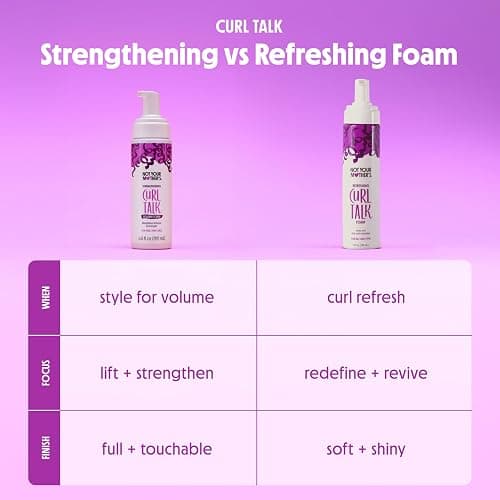 Not Your Mother's Curl Talk Instant Lift Root Hair Spray and Strengthening Volume Foam (2-Pack) - Powered by Biotin, Peptides, and Rice Protein - For Curly Hair Types thumbnail 8