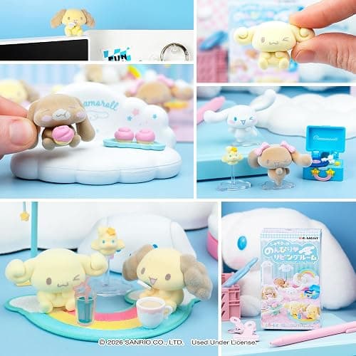 Hamee RE-Ment Hello Kitty and Friends Blind Box Diorama Miniature Figure Set for Collectible Toy, Sanrio Fan (Cinnamoroll's Living Room) – 6 Pc. (Full Set with Tear-Away Display Background) thumbnail 7
