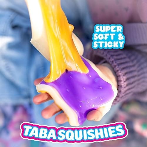 MushMeez Taba Squishy- Peanut Butter & Jelly PB&J (Jumbo) Large, 3.75" Super Soft & Sticky Layered TABA Squishies - Squish, Squeeze, Great for Stress Relief - Sensory / Fidget Play Food Squishy Toys thumbnail 4