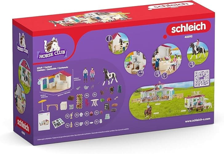 Schleich Horse Club - 97Pc Rider Café Playset - Kids Ages 5+ | 42592 | Horse Figurine, Equestrian Toy for Girls 5+, Realistic Horse Toy, Screen-Free Imaginative Pretend Play, Party Gifts thumbnail 7