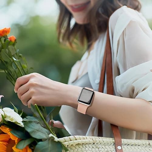 Gleetik Sport Watch Band Compatible with Apple Watch Bands Women Men 38mm 40mm 41mm 42mm 44mm 45mm 46mm 49mm,Soft Silicone Replacement Strap for iWatch Bands Series 10 9 8 7 6 5 4 3 2 1 SE Ultra thumbnail 5
