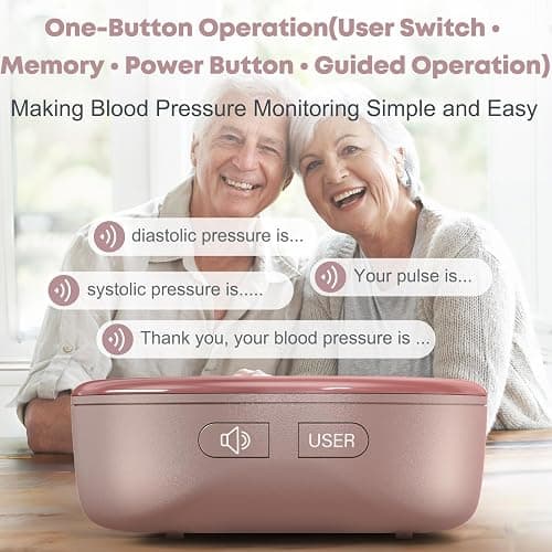 GUAEVER Wrist Blood Pressure Monitor, Rechargeable, Large LED Display, Pink | Clinically Accurate, One-Button Operation, Voice Guidance, Adjustable 5.3"-7.7" Wrist Cuff, 2×120 Memory, Easy for Seniors thumbnail 3