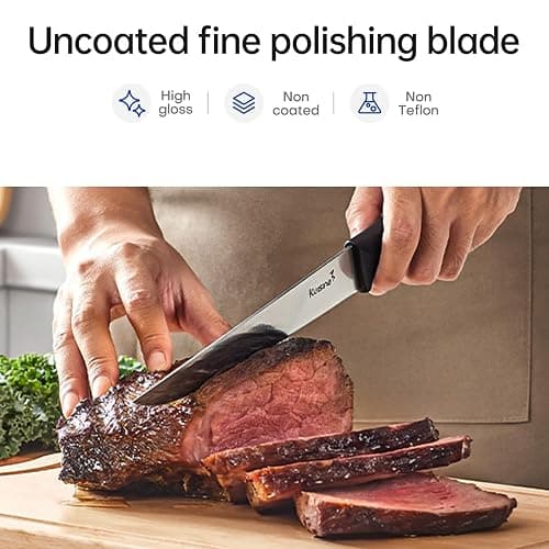 Kuisine 15Pcs Black PP Handle Chef Knife Set with Built-in Sharpener Block | Customized High Carbon Stainless Steel,Triple Sharpening,Full-Tang Structural,Ergonomic PP Handle,Elegant Gift for Holiday thumbnail 5