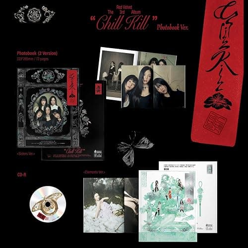 RED VELVET - 3rd Album [Chill Kill] (Photobook Ver. - Elements Ver.) Booklet + CD-R + Sticker + Postcard + Folded Poster + Photo Card + 2 Pin Badges + 4 Extra Photocards thumbnail 2