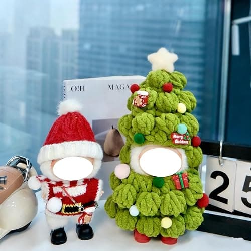 MOFABIA 2026 New 17cm Doll Christmas Clothes, Handcrafted 2 Pcs Set Christmas Tree Figures Outfits - Star Gifts Shoes, Funny Cute for Stand sit 17cm Dolls (No Doll) (Chistmas Tree Green) thumbnail 7