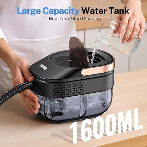 ODSD Steam Cleaner for Home & Car, 3-Level Adjustable Steamer for Cleaning, 15s Heat-Up & 1.6L Large Tank, Handheld Steam Cleaner for Car Detailing, Home, Tile, Grout,Furniture with 15pcs Accessories thumbnail 4