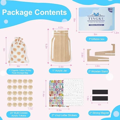 TINGKU Smart Cookies Reward Jar for Kids, Class Magnetic Teacher Supplies thumbnail 9