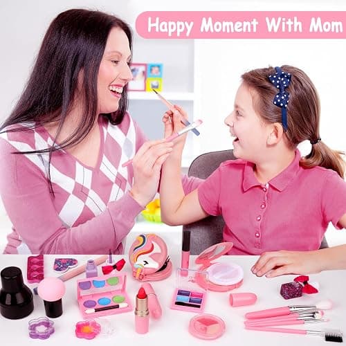 Kids Makeup Kit for Girl, Washable Make Up Set Girl Toys, Real Girls Makeup Kit, Princess Children Toddler Make Up Set with Cosmetic Case Christmas Birthday Gift for Girls Age 4 5 6 7 8 Year Old thumbnail 5