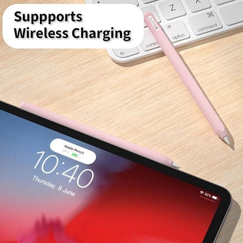 Ultra Thin Protective Pencil Cover for Apple Pencil Pro &Apple Pencil 2nd Gen Silicone Case Sleeve Compatible with Apple Pencil Pro (Pink) thumbnail 4