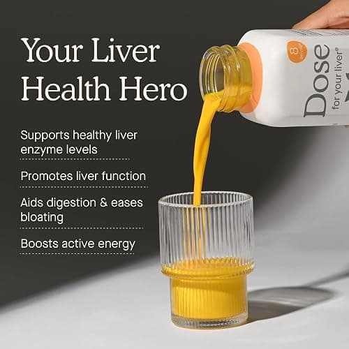DOSE for Your Liver Cleanse Detox & Repair, Made with Organic Milk Thistle Supplement with Turmeric, Dandelion, Ginger, and Orange, Supports Healthy Liver Function,16oz Bottle, 3 Pack (3 Week Supply) thumbnail 4