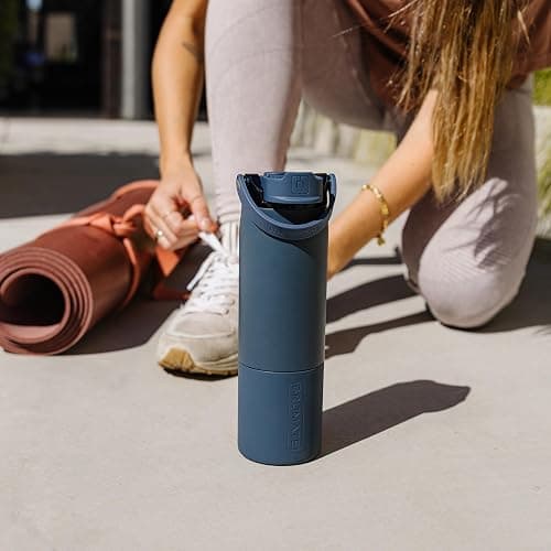 BrüMate Rise 35oz Water Bottle With 100% Leakproof Covered Silicone Straw | Insulated Stainless Steel Water Bottle With Removable Straw | Fast Flow | Soft Sip Silicone Spout | BPA-Free (Mocha) thumbnail 4