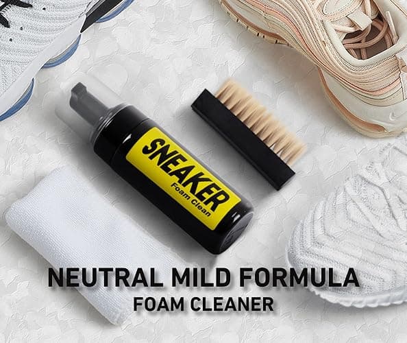 COZGO Shoe Cleaner Kit for Sneaker, Water-Free Foam Sneaker Cleaner 5.3Oz with Shoe Brush and Shoe Cloth,Work on Most Shoes thumbnail 7