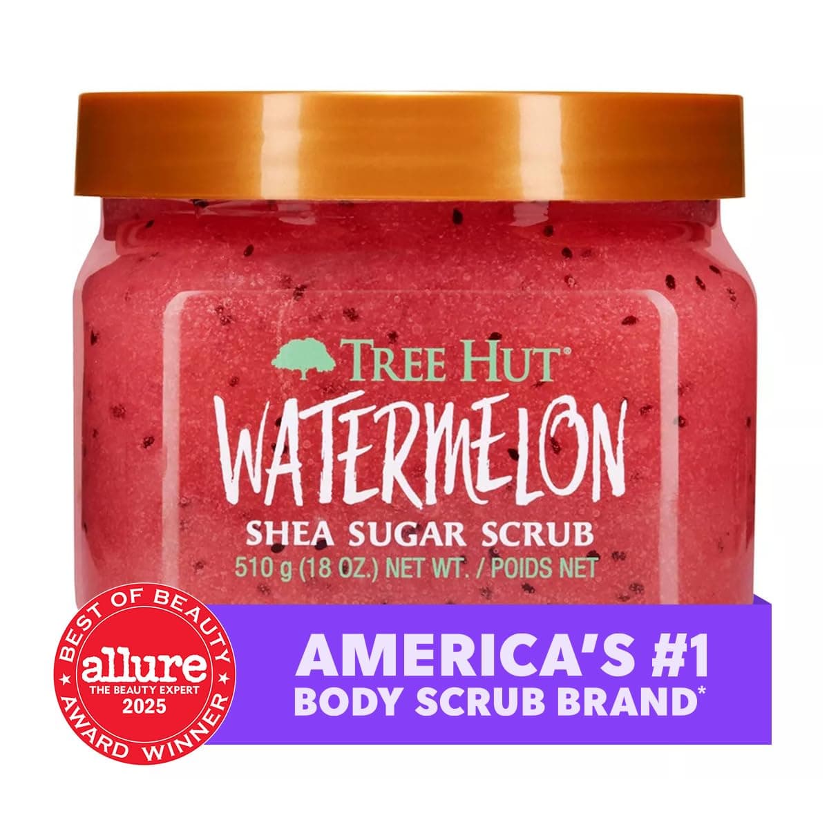 TREE HUT, Watermelon Shea Sugar Scrub, Exfoliante Corporal de Azúcar Natural con Manteca de Karité y Esencia de Sandía, Exfolia e Hidrata la Piel, 510 gramos thumbnail 4