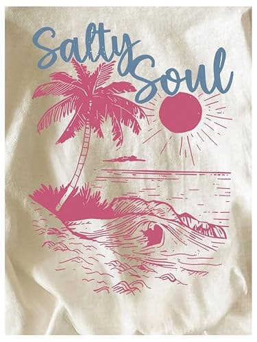 SOLY HUX Women's Summer Graphic Tee Tropical Short Sleeve Vacation Tops | Tropical Print, Crew Neck, Vacation T-shirts thumbnail 3