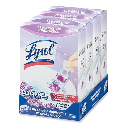 Lysol Click Gel Automatic Toilet Bowl Cleaner, Toilet Gel Stamp, Toilet Freshener, Bathroom Essentials, Refreshing Lavender Scent, 6 Count (Pack of 1) thumbnail 5