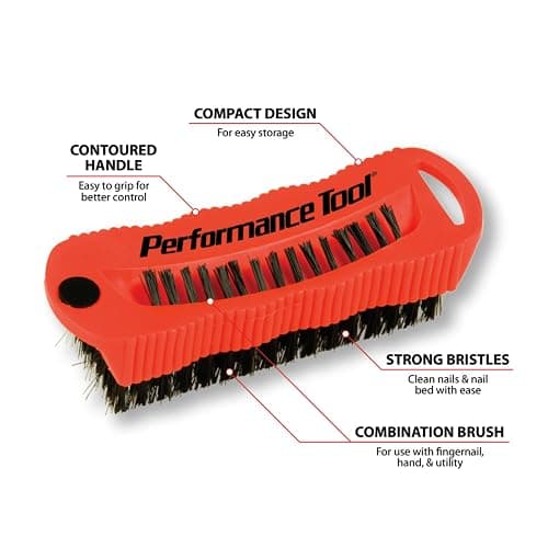 Performance Tool W9163 Utility and Fingernail Brush with Magnet / Scrub Brush thumbnail 2
