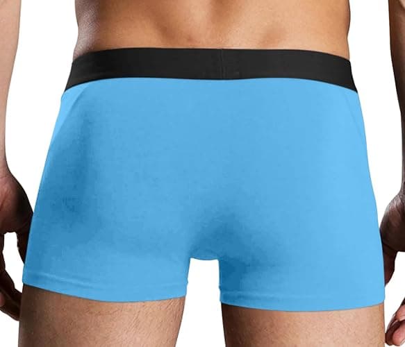 Knaughty Knickers Spank Me Mens Boxer Briefs with Design No Fly Stretchy Sexy Blue Colorful Trunks thumbnail 4