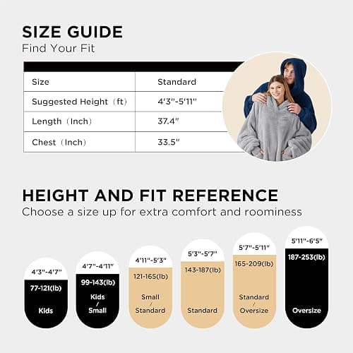 Bedsure Wearable Blanket Hoodie Gifts for Women - Cozy Sherpa Hoodie Blanket for Adult Men, Warm Hooded Blanket Sweatshirt, Pink, Standard thumbnail 7