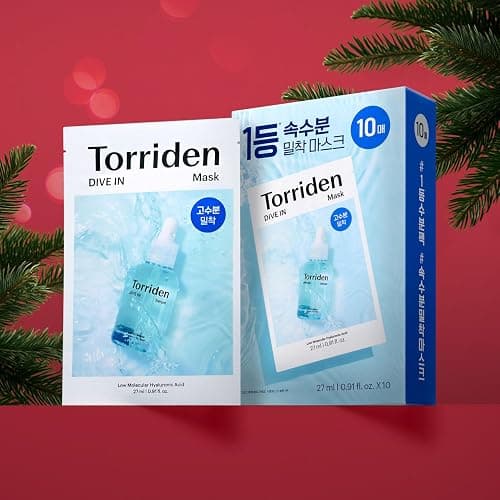 Torriden DIVE IN Hyaluronic Acid Facial Mask (10 sheets) | Deep Hydration Korean Face Sheet Mask | Panthenol & Allantoin | Great Holiday & Christmas Gift Stocking Stuffer thumbnail 5