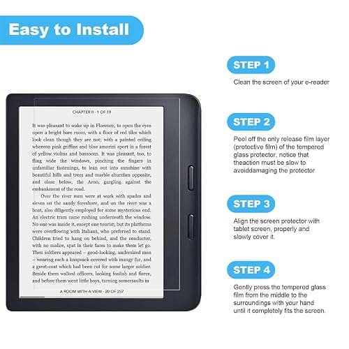 Pour KOBO Libra 2 / KOBO Libra Colour 7.0" Verre Trempé Protecteur 2 Pièces | protecteur offre une dureté de niveau 9H thumbnail 7