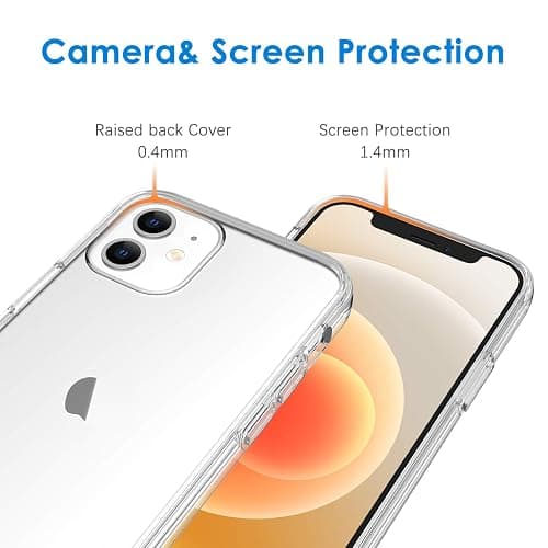 JETech Case for iPhone 12/12 Pro 6.1-Inch, Non-Yellowing Shockproof Phone Bumper Cover, Anti-Scratch Clear Back (Clear) thumbnail 5