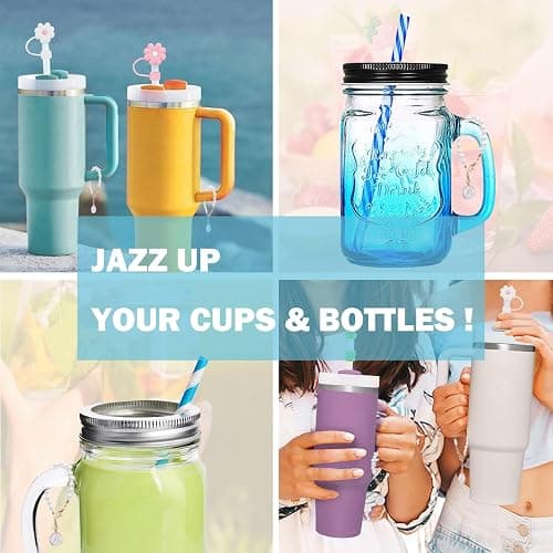 LUHOHI Letter Charm for Stanley Cup，Pearl Chain Accessories Stanley Cup Initial Charms for Handle Stuff Decor Water Bottle Jewelry Tumbler Cute Simple Modern Personalized Name ID Decorations (M) thumbnail 7