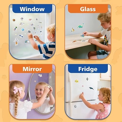 CREATIVETREES 6 Sets Reusable Sticker Book for Toddlers 3-6, Jelly Sticker Books for Toddler, Travel Sticker Activity Toys for Kids 3 4 5 6 Years Old Girls & Boys thumbnail 7
