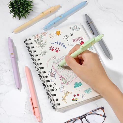 FIOVER Colored Pens, 6 Pack Colorful Gel Pens, Medium Point 0.7mm, Smooth Writing Pens Multicolor for Journaling, Drawing, Doodling, and Note Taking thumbnail 2