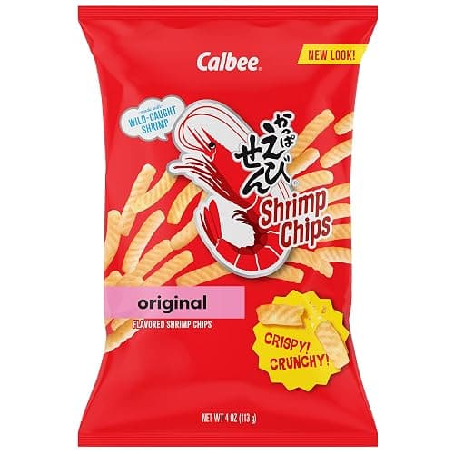 Calbee Shrimp Flavored Chips 4 ounces Bag (2 Pack) - Image 1