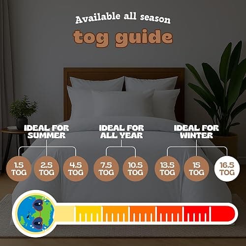 GG GONZALO GRACIA King Duvet 16.5 Tog | Extra Warm & Cosy Winter Duvets for Cold Nights | Made in UK Quilt | Anti-Allergy, Breathable & Hollowfibre Filling Duvets (King, 225x220cm) thumbnail 5