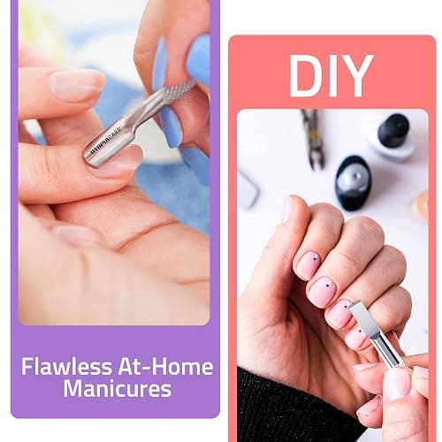 Utopia Care Cuticle Pusher Tool and Spoon Nail Cleaner - Professional Grade Stainless Steel Cuticle Remover and Cutter - Durable Manicure and Pedicure Tool - for Fingernails and Toenails (Silver) thumbnail 4
