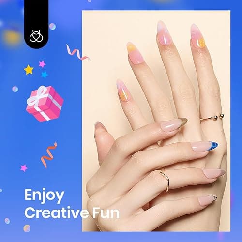 Beetles Blooming Gel & Base Top Coat Set, 3PCS 15ML Shine Finish Long Lasting No Wipe Top Coat Gel Nail Polish Base Spreading Marble Effect Soak off UV LED Nail Art Gifts for Women thumbnail 5