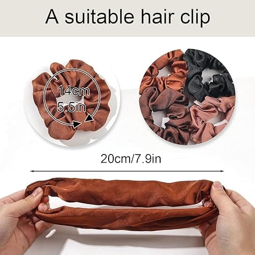 Hair Scrunchies for Women - Hair Ties No Damage Both for Thick Hair or Thin Hair Curl Hair No Crease Scrunchies Ponytail Holder No Hurt Your Hair thumbnail 4