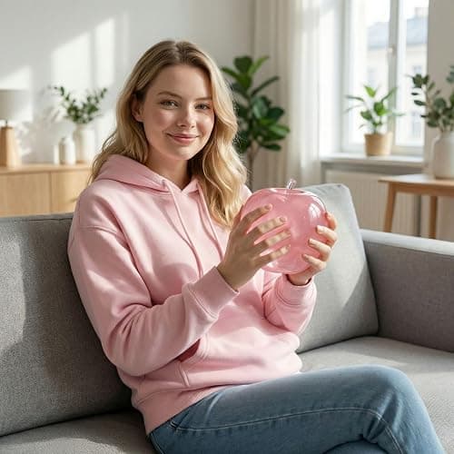 Squishy Pomme,Jouet Anti-Stress Pomme Verte,Pomme Écrasante Anti-Stress en Gel,Squishy Transparent,Soulagement du Stress,Fidget Toy pour Soulager l‘Anxiété et Le Stress pour Enfants et Adultes (Rose) thumbnail 6