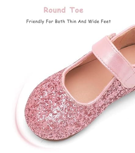 Nedaan Toddler Flower Girl Dress Shoes Mary Janes Flat thumbnail 2