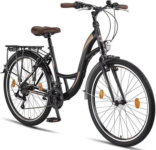 Licorne Bike Stella Premium City Bike in 20",24",26",28" Fahrrad für Mädchen, Jungen, Herren und Damen 21 Gang-Schaltung (6 Gang bei 20 Zoll) Hollandfahrrad Citybike - Image 1