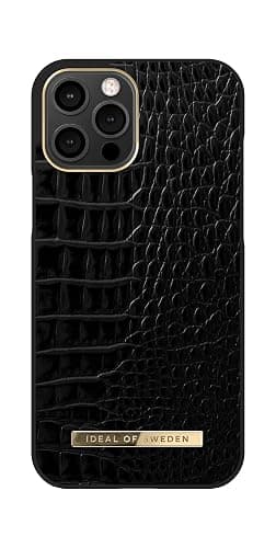 iDeal Of Sweden Neo Noir Croco Case for Apple iPhone 12 Pro Max - Black - Image 1