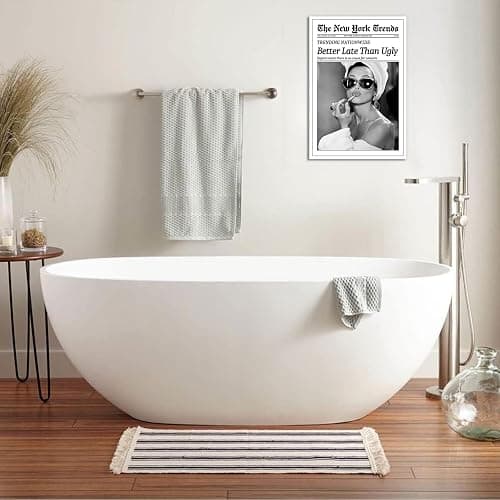 Beshdomp Vintage Better Late Than Ugly Newspaper Posters Black And White Canvas Wall Art Magazine Headline Preppy Prints Painting For Bathroom Home Bedroom Dorm Wall Decor 8x10in Unframed thumbnail 4