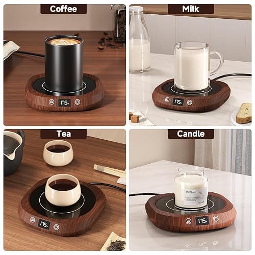 Coffee Mug Warmer - Coffee Cup Warmer for Desk Auto Shut Off, Smart Electric Candle Warmer Beverage Warmer for Coffee, Tea, Water, Milk and Coco, 5 Temperature Settings & 1-12H Timer thumbnail 6
