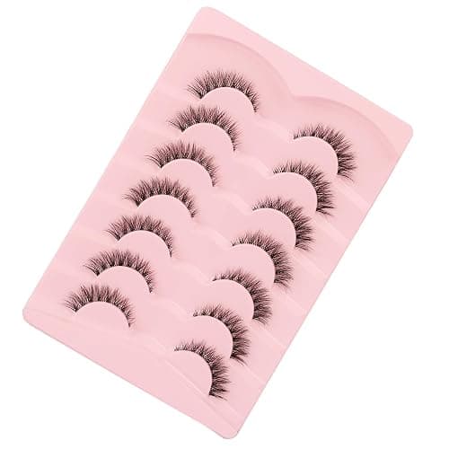 Gmagictobo Natural Lashes Short Wispy Cat Eye False Eyelashes Clear Band Fake Eyelashes Pack 7 Pairs Soft Strips Fake Eye Lashes thumbnail 5