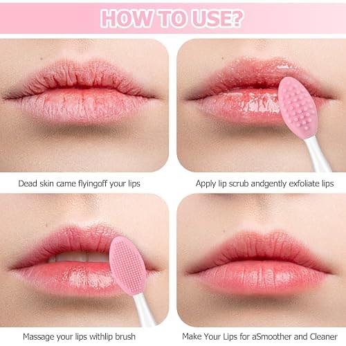5Pcs Lip Scrubber Exfoliator,Pore Scrub Brush for Face,Nose Scrubber,Silicone Lip Pore Cleansing Brush for Exfoliating, Massageing, Blackheads Removal, Color Skin Care, DIY Masks thumbnail 6