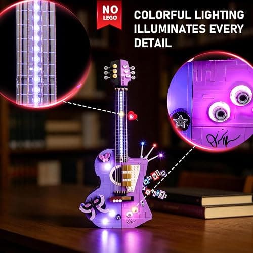 BRIKSMAX Light Kit Compatible with LEGO Olivia Rodrigo's Dual Guitar | Editions 43031 - Movie-inspired lighting - Immersive display experience - Perfect for fans and collectors - NO LEGO thumbnail 2