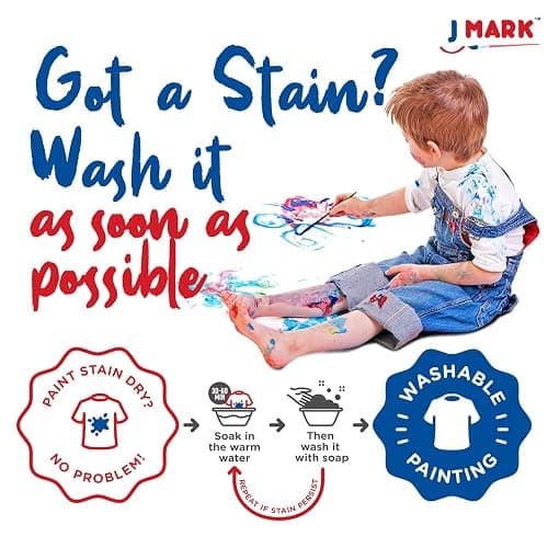 SOFIA,VIOLETA-J MARK 38-Piece Toddler Paint Set, Includes Washable Tempera Paint, Art Smock, Painting Paper, Brushes, Tools thumbnail 8