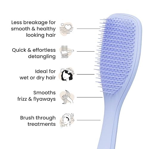 Tangle Teezer Ultimate Detangler Brush for Wet & Dry Hair, Eliminates Knots & Reduces Breakage for All Hair Types, Sweet Lavender thumbnail 4