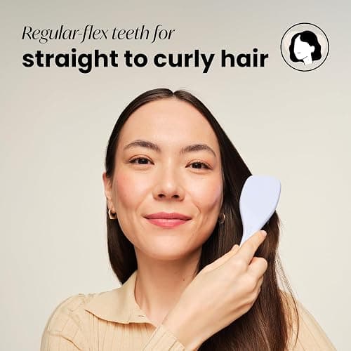 Tangle Teezer Ultimate Detangler Hairbrush, Eliminates Knots & Reduces Breakage, Mini Hair Brush for Travel, Small Hands & All Hair Types, Digital Lavender thumbnail 3